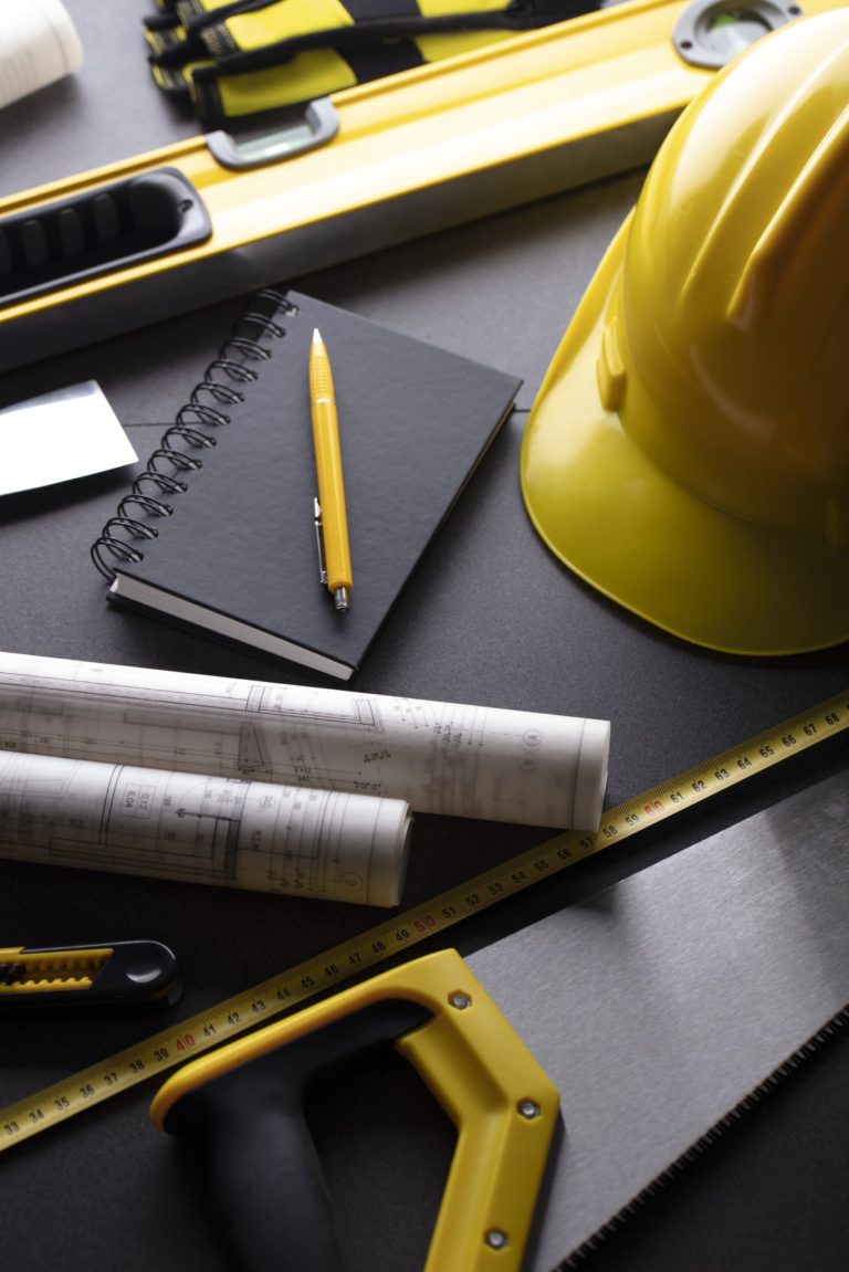 plans et outils de mesure travaux