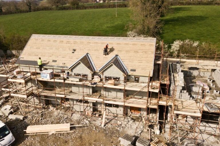 maison en chantier vue dessus